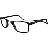 Clic Magnetic Reading Glasses for Men or Women, Soft Foldable Band, Computer Readers, Barat (S-XL)