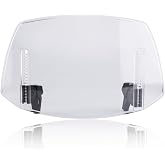 Motorcycle Windshield Extension Small Airflow Extender Only - Not for Viewing Adjustable Clip on Windscreen Spoiler Deflector Universal Fit (Clear)