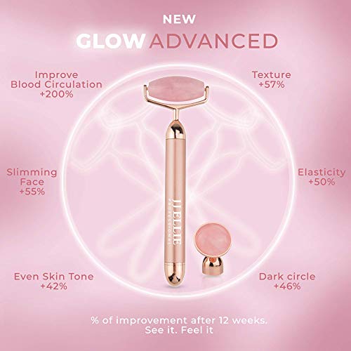 Glow Advanced Rose Quartz Face Roller Spa Quality Vibrating Facial