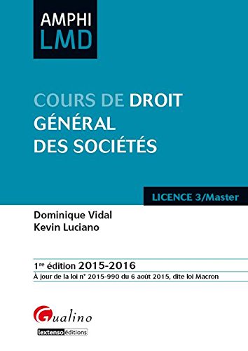 Cours de droit général des sociétés