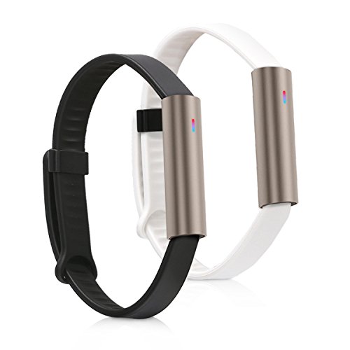 kwmobile Silicone Watch Strap for Misfit Ray - 2X Fitness Tracker Replacement Band Wristband Bracelet Set with Clasp
