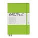 LEUCHTTURM1917 - Notebook Hardcover Medium A5-251 Numbered Pages for Writing and Journaling (Lime, Squared)