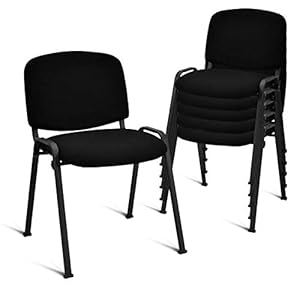 Giantex Set of 5 Conference Chair Elegant Design Stackable Office Waiting Room Guest Reception (31.5 H)