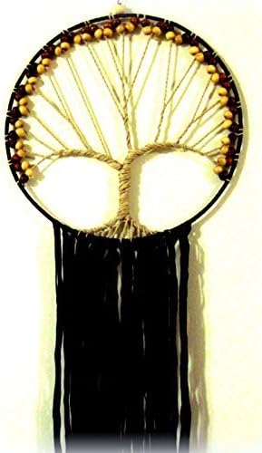 TREE of LIFE Dreamcatcher wallhanging, Macrame, 30" long, beaded,Boho, Tribal, Mystic