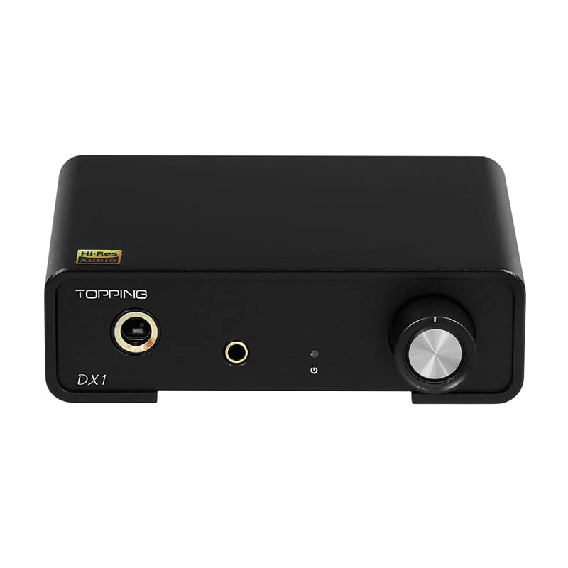 TOPPING DX1 Support Up to DSD256 and PCM384 THD+N<0.0002% XMOS XU208 Newest AK4493S 2 Gain Settings Hi-Res Audio DAC & Headphone Amplifier (Black)