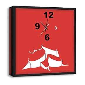 Abstract Cute Clock Painting Artwork for Home Framed