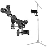 Hola! Music HM-MTH Microphone Music Stand Tablet/Smartphone Holder Mount - Fits Devices from 6 to 15 Inch