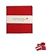 COTTONVILL 20count Cotton Solid Quilting Fabric (5inch Charm Square, Red)