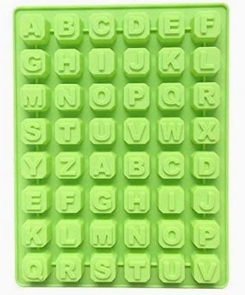 Alphabet 48 Letters Mold Chocolate Mould Ice Jelly Mould Baking Foam Candy Shape Special Cake Decoration Silicone Soap Mould Party Silicone Kitchen Cooking Tool