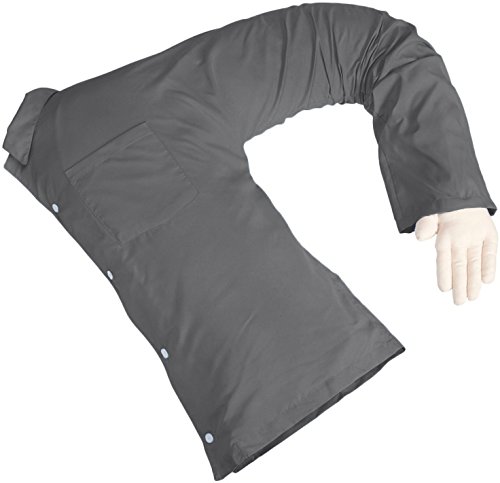 UPC 885535015169, DeluxeComfort BFPB-007-GRY Boyfriend Pillow with Arms, Gray