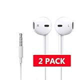 Earbuds,Meld Premium Earphones/Earbuds/Headphones with Stereo Mic&Remote Control for iPhone iPad iPod Samsung Galaxy and More Android Smartphones Compatible with 3.5 mm 2-PACK headphones