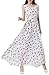Wantdo Women's Flowy Chiffon Maxi Dress Plus Size Casual Long Skirt Belt