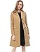 Allegra K Women's Notched Lapel Single Breasted Outwear Winter Coat X-Small Brown