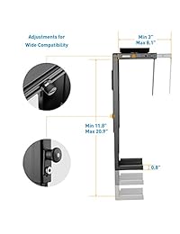 Universal ajustable bajo PC de computadora CPU soporte de montura de pared, PC con giro de 360 °, Heavy Duty Torre de computadora soporte soporta hasta 22lbs por huanuo
