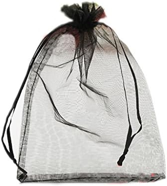 Riverer 100pcs 5.1x7.1 Inches Organza Jewelry Pouch Wedding Party Favor Gift Bag, Various Color, 13x18cm