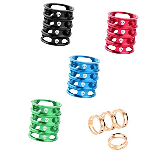 Baosity 10mm x 20Pcs Bicycle Bike Headset Spacer Set Stem Washer, 1-1/8 Inch, 5 Colors in one Pack