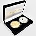 YaaNBit 2Piece Set - Gold & Silver Plated Bitcoins Set w/Unique Bitcoin Velvet Display Case to HODL Cryptocurrency - Limited Edition BTC