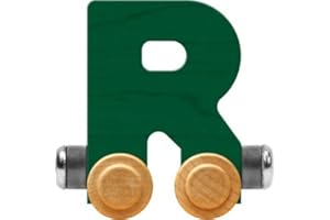 Maple Landmark NameTrains Bright Letter Car R - Made in USA (Green)