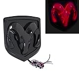 Dodge Ram 2009~2016 1500 2500 3500, Dodge Ram 2010~2016 2500 3500 Tailgate Emblem Licensed LED Light Ram head Mopar logo Black 6619