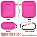 10 in 1 Apple Airpods Case Cover Accessories Kits – Protective Silicone Case Cover, Anti-Lost Carabiner, Strap, Cute Pom Poms Unicorn Keychain, Wireless Earbuds Hooks, Storage Box, Lens Cloth (Rosy)thumb 2