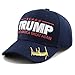 The Hat Depot Exclusive 45th President Make America Great Again 3D Signature Cap (Navy-Flag)