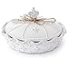 Mud Pie Fleur De Lis Brie Baker Set, White