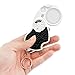 OLLGEN Mini 8 X 20X Folding Magnifying Glass Loupe,Pocket Sized Dual Lens LED Magnifier with Keychain,Innovative Battery Cover Design,Small Loupe Lens for Jewelry Diamonds Coins Stamps Map Reading