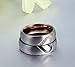 Global Jewelry Amazing Titanium Stainless Steel We Love Each Other Wedding Band Set Anniversary/Engagement/Promise/Couple Ring Best Gift!(Half