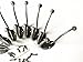 8 Pieces Coat Hooks Wall Mounted 35 LB Utility Hooks Heavy Duty Cup Metal Hooks Dual Robe Hook Rustic Hooks Double Hooks Coat Hanger 18 Pieces Screws (Bronze Color)