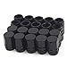 EuTengHao 20 Pieces Tire Stem Valve Cap Aluminium Alloy Wheel Auto Tyre Tire Air Valve Cover for Auto Car, Motor Vehicles (Black)