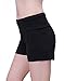HDE Women's Yoga Workout Shorts Exercise Mini Hot Shorts (Black, X-Large)