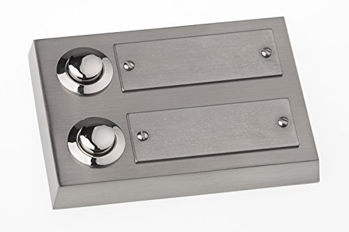 HUBER 42.00 VoltsV 2 Way Rectangle Genuine Metal Push Button with Name Holder