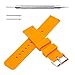 CIVO Quick Release Silicone Watch Bands Soft Rubber Watch Strap Smart Watch Band Stainless Steel Buckle 18mm 20mm 22mm (Pumpkin, 22mm)