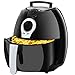 SUPER DEAL Deep Air Fryer 3.7 Quart Comes With Recipes & CookBook, Timer, Temperature Control , Detachable Basket
