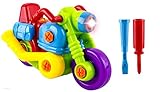 WolVol Take-A-Part Motorcycle Toy with Light and Sounds, Equipped with two Screwdrivers