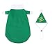 Christmas Dog Costumes with Hat Cute Santa Claus Pet Clothes Suit Xmas Outfits for Small Medium Dogs Cats Puppy Cosplay Green, S