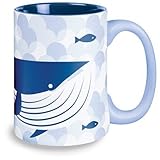 Kitsch'n Glam 16 Oz Mug Whale, Blue