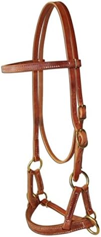CHALLENGERHorse Amish Made in USA Western Leather Sidepull Bridle 975H4015