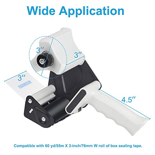 JARLINK Packing Tape Dispenser Gun (2 Pack) with 2 Rolls Tape, 3 inches