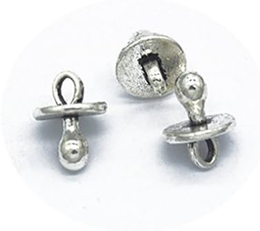 10 PCS Baby Charms ,Pacifier Charms, Bronze, silver (silver)