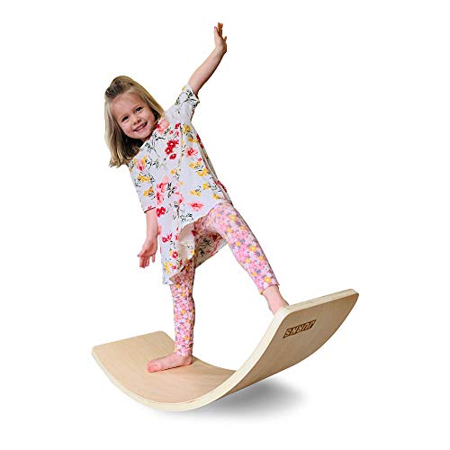 Wooden Wobble Balance Board for Kids Montessori Early Learning Curvy