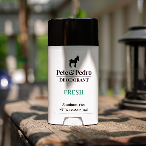 Pete & Pedro FRESH NATURAL DEODORANT | Natural, Aluminum-Free Deodorant - Eucalyptus & Spearmint Scent For Men & Women | Odor-Control, Sweat Protection | Paraben Free, Vegan | Shark Tank 2.65 oz.