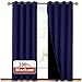 NICETOWN 100% Blackout Curtain Set, Thermal Insulated & Energy Efficiency Window Draperies for Guest Room, Full Shading Panels for Shift Worker and Light Sleepers, Royal Blue, 52W x 84L, 2 PCs
