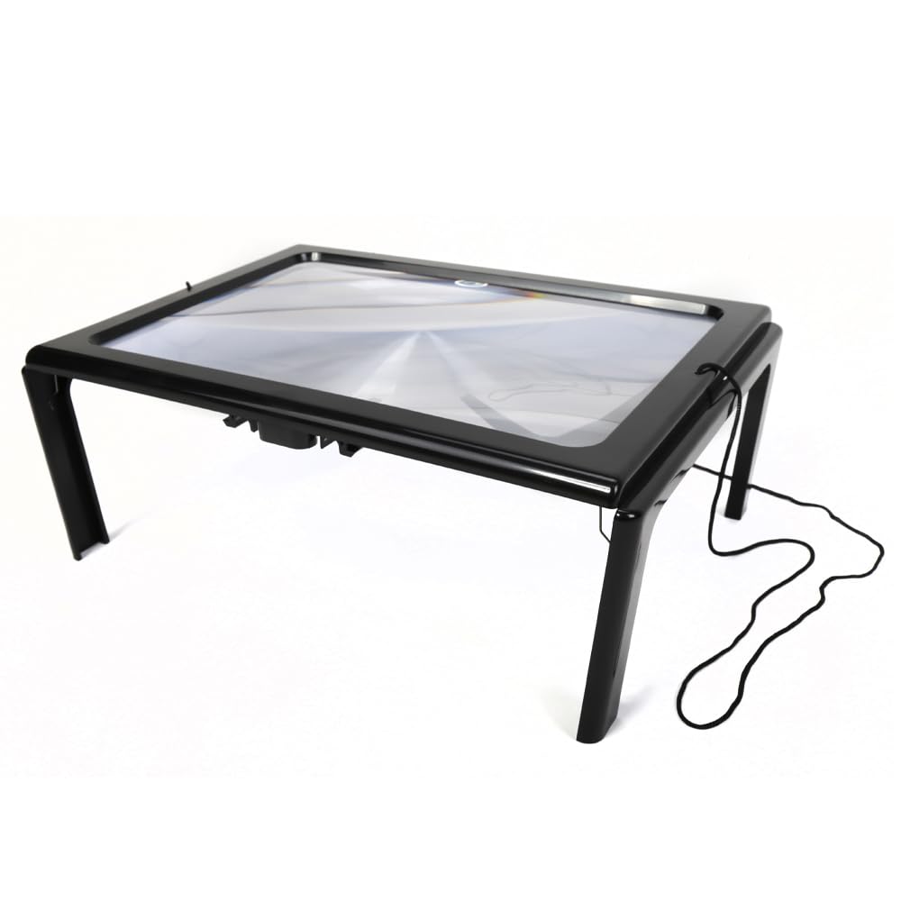 Easylife Magnifier with Light, Hands Free Magnifying Glass with Light, Magnifier Lamp with Integral Foldout Legs W29xH20cm - Fully Guaranteed | W29xH20cm
