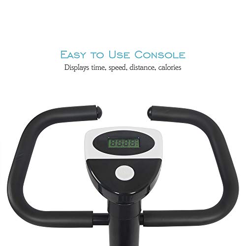 Apelila Exercise Bike Stationary Bike,Cardio Trainer Spinning Bicycle Indoor Cycling Bike (Black+WH)