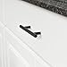 Amazon Basics Euro Bar Cabinet Handle (1/2-inch Diameter), 6.38-inch Length (4-inch Hole Center), Flat Black, 10-Pack