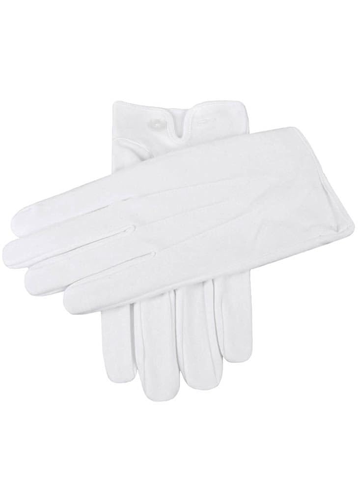 Mens Plain Cotton Gloves White Amazon.co.uk Clothing