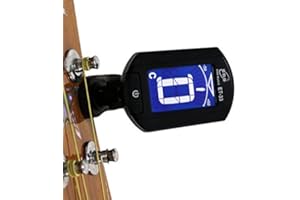 ENO MUSIC ET-33 Clip on Digital Guitar Tuner, Easy Control Bass Tuner (Black)