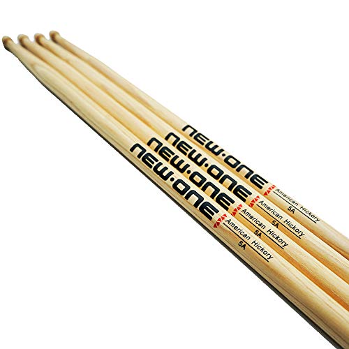 5A Drum Sticks American Hickory Wood Tip Drumsticks for Kids Adults Practicing(1 pair) - Thumbnail 4