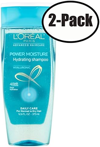 L'Oreal Power Moisture Hydrating Shampoo, 12.6 Fl. Oz., 2 Pack